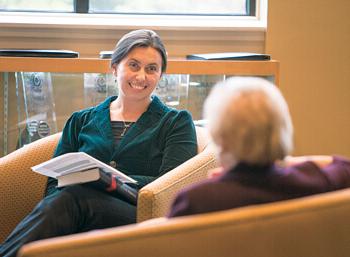 Small image of Dr Katya Drozdova with Madeleine Albright